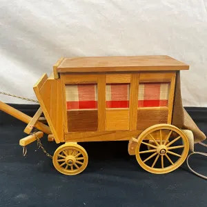Wooden Stagecoach Lamp