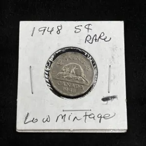 1948 5 Cent Canadian Coin