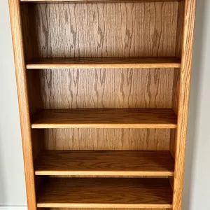 Wooden Bookshelf With Adjustable Shelves