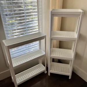 White Storage Shelves
