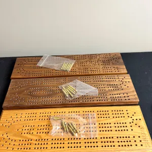 3 Wooden Cribbage Boards
