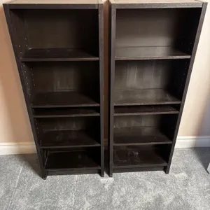 2 Black Bookshelfs