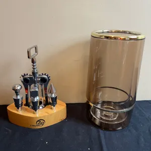 Corkscrew & Stopper Set From Trump 29 Casino & Mini Cool Wine Cooler