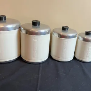 4 Vintage Kitchen Storage Canisters