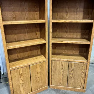 2 Wooden Shelving Units