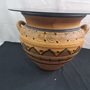 Decorative Pot with Smoked Glass Top
