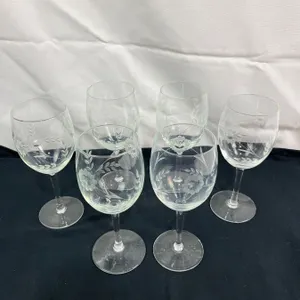 Floral wine glasses
