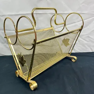 Vintage Brass-like Magazine rack