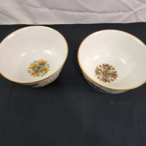 2 Franklin Porcelain Bowls "The Game Bird Bowl" & "The Bobwhite Quail Game Bird Bowl"