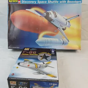 2 Models, 1 Space Shuttle & 1 F-86 Plane (Assembled)