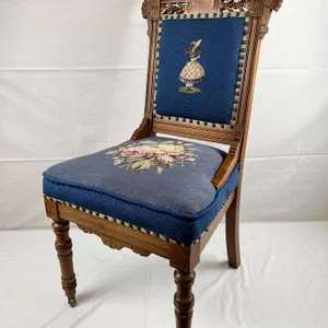 Antique Embroidered Statement Chair
