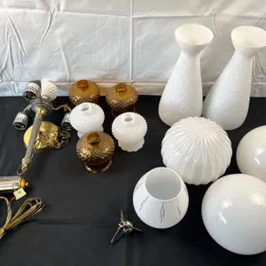 Assorted Lighting Fixtures & Spare Shades