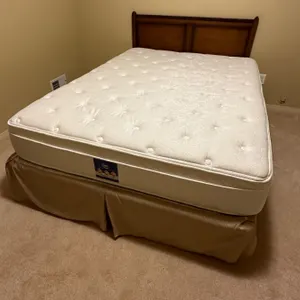 Double Mattress, box spring, headboard and rails