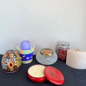 Candle and Candle Holder Lot