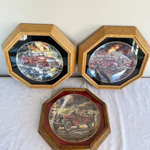 Limited Edition Fire Truck Collectors Plates