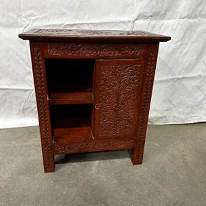 Small Wood Carved Cupboard