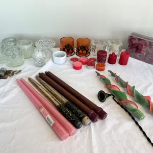 Candle and Candle Holder Lot