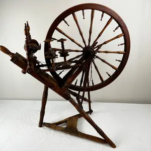 Antique Spindle Spool Spinning Wheel