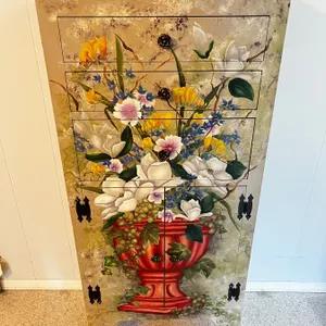 Floral Painted Cabinet