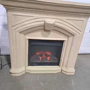 Electric Fireplace With Stone Effect Surrounding