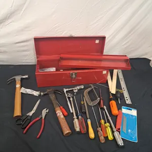 Metal Tool Box With Contents