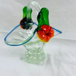 Blown Art Glass Candy Dish