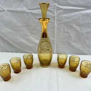 Elegant Gold Decanter Set