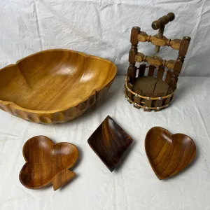 Wooden Nutcracker & Bowl Set
