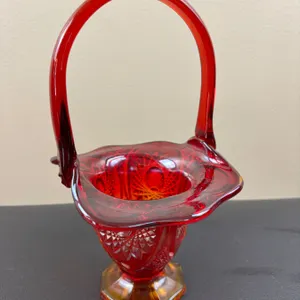 Irridescentt glass candy dish