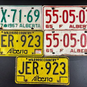 Vintage Alberta Licence plates