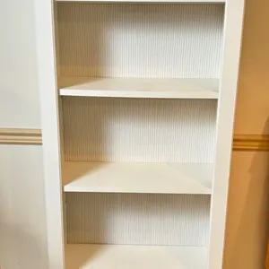 White book shelf