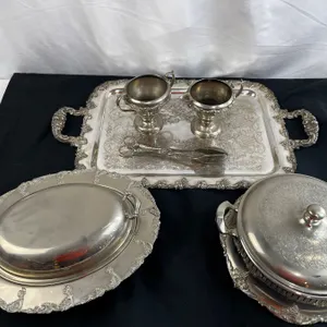 Silver Style Servingware Lot