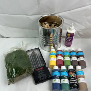 Assortment of Paints and Crafting Supplies