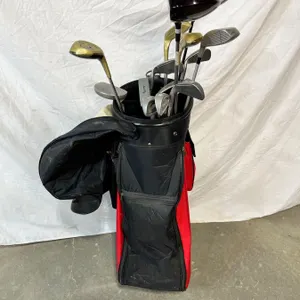 Assorted Right Handed Golf Clubs & Holiday Golf Bag