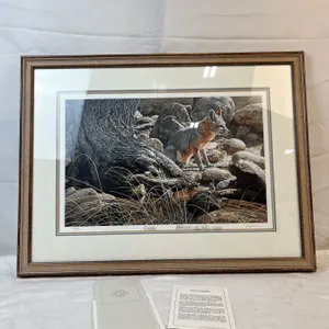 Framed "Fox" Print. Artist Ron Parker. 646/950
