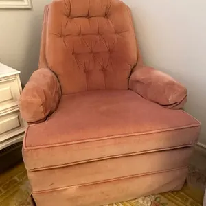Pink Swivel and Rocking Chair