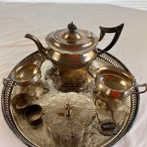 Antique Silver Plated Tea Serving Set