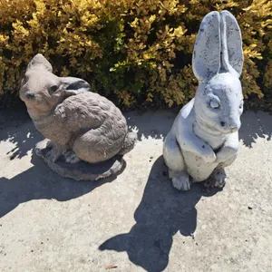 2 Rabbit Garden Decor