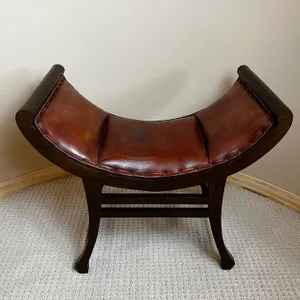 YuYu Saksae Leather & Teak Chair