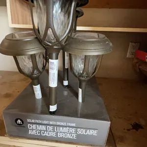 6 hometrends Solar Path Lights with bronze frame