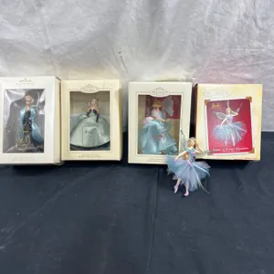 4 Hallmark Keepsake Barbie Christmas Ornaments In Original Boxes