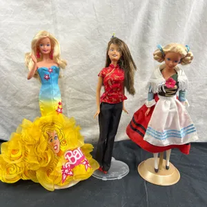 3 Assorted Barbies