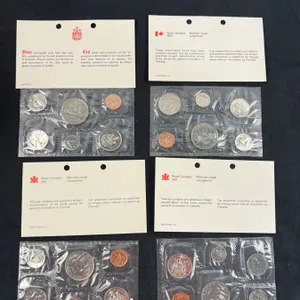 4 Royal Canadian Mint Uncirculated Canadian Coin Sets