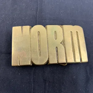 Solid Brass "Norm" Belt Buckle (Baron Buckle)