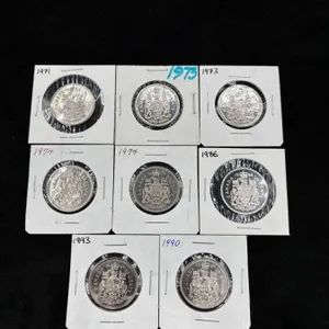 8 Canadian 50 Cent Coins