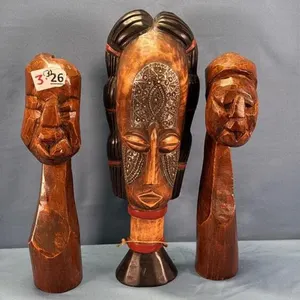 (3) WOODEN NATIVE CARVINGS