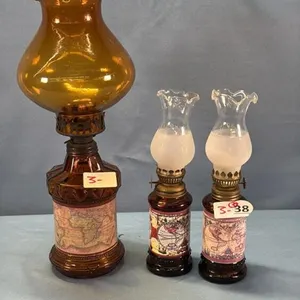 (3) COAL OIL LAMPS