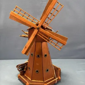 DUTCH ILLUMINATED WOODEN WINDMILL