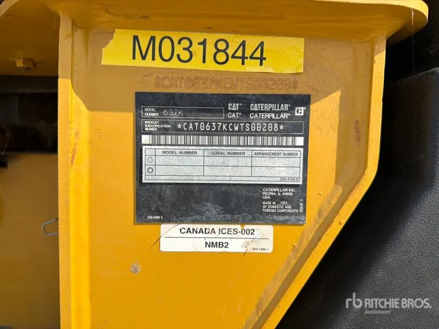 2023 Cat 637K Motor Scraper