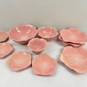 Pink Princess House Floral Dishes